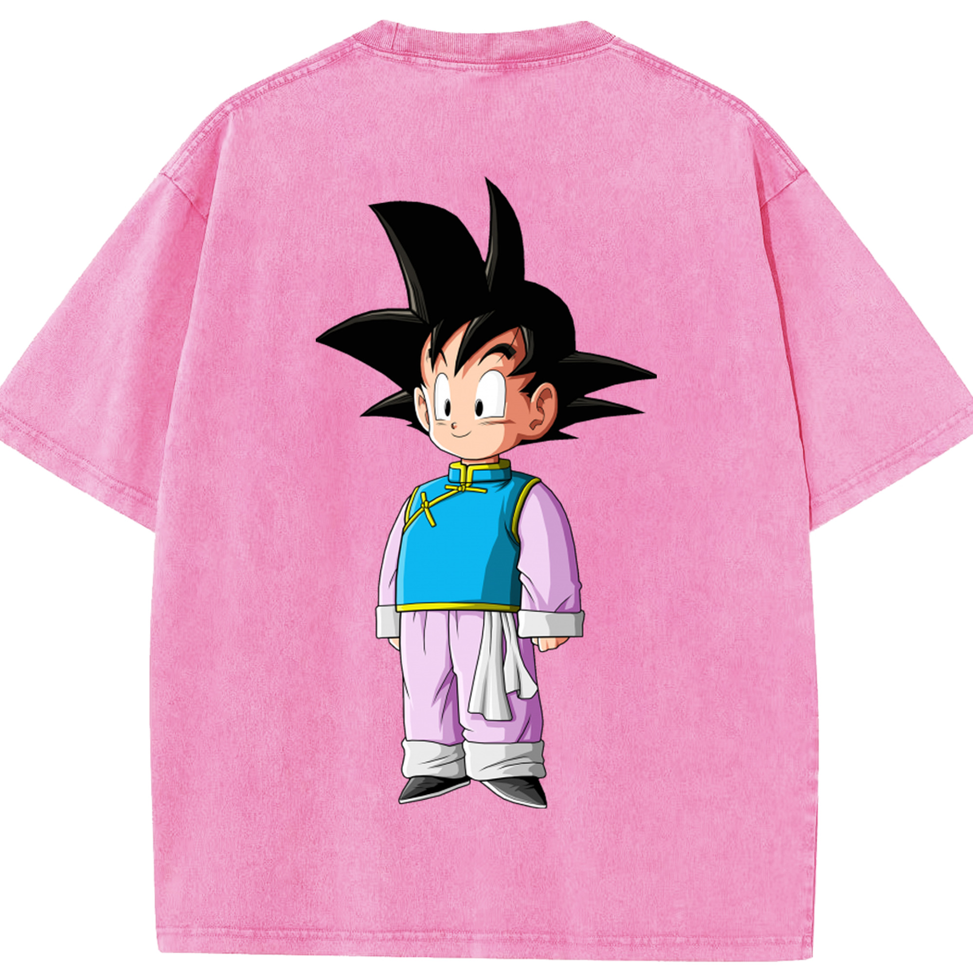 （画像用） ドラゴンボール 孫悟空（そん ごくう）Son Goku カカロット DRAGON BALL Kakarotto 綿100% ヴィンテージ風 半袖Tシャツ（背面プリント）
